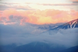 Po burzy w Zakopanem, widok na gry w chmurach