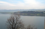 Widok z zamku na zbiornik Czorsztyski