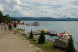 Solina - widok jeziora przy zejciu z zapory