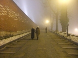 Na Pasterk, na Wawel w krakowskiej mgle  12 w nocy 