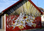 Murale w Barlinku- ciana garau przy ul. Niepodlegoci