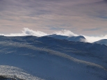 Bukowe Berdo - widok na otulony chmurami Halicz.