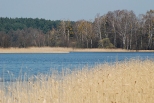 Widok na jezioro Wysokie Brodno. Okolice mijewa