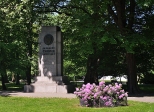 Gliwice. Pomnik F. Chopina w parku.