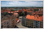 Kalisz - widok z ratuszowej wiey_fragment rynku z widokiem na Klasztor Franciszkanw