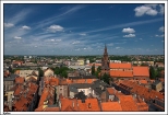 Kalisz - widok z ratuszowej wiey_ z prawej Katedra