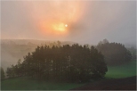 Wiosenna mgła w Suwalskim Parku Krajobrazowym.