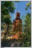 Wilkowyja - neogotycki koci zbudowany w 1855 r. _ stara neogotycka dzwonnica