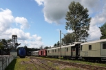 Skansen taboru kolejowego w Chabówce.