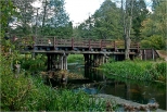 Dolina Rospudy.Drewniany most na rzece Rospudzie.Natura 2000.