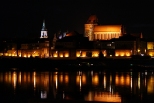 Nocna panorama - Starówka z drugiego brzegu Wisły. Toruń
