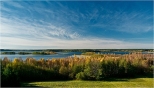 Jezioro Wigry - widok z wiey widokowej nad jez. Mulaczysko