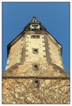 Pałac von Stieglerów w Sobótce - strzelista wieża nakryta hełmem trzykondygnacyjnym