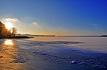 Augustów. Jezioro Necko zimą...