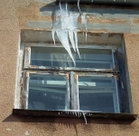 Okno z lodowym zbem