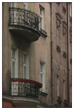 Kalisz - balkony na starwce, fragment ulicy Pocztowej