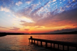 Jezioro Necko o zachodzie słońca...