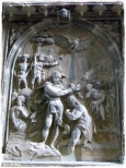Gdask - Centrum w. Jana. Fragment kamiennego otarza gwnego z 1611 r.