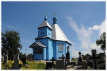 drewniana prawosawna cerkiew cmentarna pod wezwaniem w. Dymitra