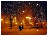 Zimowy spacer wieczorny. Okolice Parku im. A.Mickiewicza w Radomiu