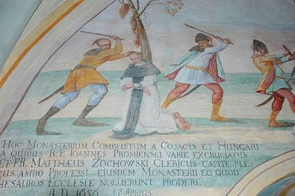 Wąchock - freski w bocznej nawie kościoła klasztornego
