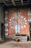 Zalipie - malowane wrota stodoły