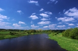 Rzeka Warta z mostu w Obrzycku