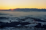 Babia Góra- wschód słońca nad Tatrami