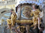 Barokowa ambona w wambierzyckiej bazylice