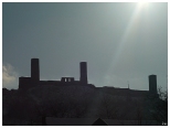 Zamek w Chęcinach w lutowym słońcu