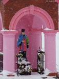 Kapliczka w. Jana Nepomucena w zimowej odsonie