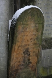 Jedna z macew - cmentarz ydowski na Okopowej