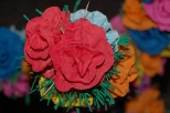 Kolorowe kwiaty z bibuły. Lipniki na Kurpiach