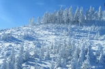 Ośnieżone szczyty ośrodka narciarskiego Czarna Góra - 201415