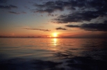 Bałtyk - zachód słóńca na pełnym morzu