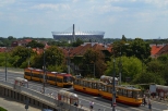 Warszawa - Widok na Stadion Narodowy z Placu Zamkowego