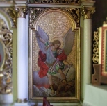Ikona w. Michaa Archanioa w cerkwi w Wierchomli Wielkiej.