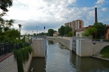 Opole - Brama przeciwpowodziowa na kanale Mynwka
