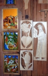 Sromowce Niżne. Kościół pw. św. Katarzyny-fragment wystawy rzeźby i malarstwa.