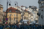 Krakowskie Przedmieście 12 kwietnia, przed Pałacem Prezydenckim