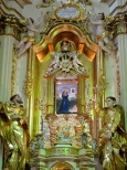 Sanktuarium Maki Bożej Krasnobrodzkiej. Fragment ołtarza głównego