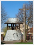 Zbiersk - kościół p.w. św. Urszuli, drewniana dzwonnica z XIX wieku