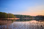 Jezioro Długie i wiosenny wieczór