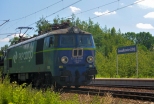 Elektrowóz ET22 na stacji w Goczałkowicach-Zdroju.