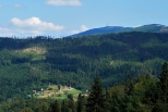 Widoki ze szlaku Salmopol-Trzy Kopce Wiślańskie na Skrzyczne.