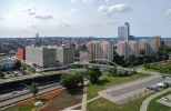 Panorama Katowic z dawnej wieży szybu KWK Katowice