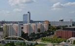 Panorama Katowic z dawnej wieży szybu KWK Katowice
