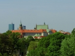 Widoki z ogrodw BUW na Powilu. Widok na Stare Miasto