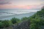 Wschód słońca nad Bałtykiem-plaża wschodnia w Ustce