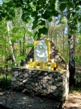 Pomnik w lesie
